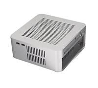Acouto Desktop Computer Case Good Heat Dissipation Exquisite Compact HTPC Case for Home Video Computer Dissipation Anodized Using des Desktop CaseDesktop CaseMini ITX CaseITX