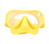 Acouto Diving Goggles Fog Tempered Glass Snorkeling Dive with Silicone Strap Panoramic View Swim Goggles White the Lens Not Underwa Snorkel Diving MaskScuba GogglesAnti Fog (Yellow)