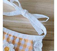 Acouto Dog Bandana Cute Fashionable Plaid Pattern Face Small Dogs Bibs for Bichon Teddy Pomeranian Orange Good and with Clean for Bandana UNIQUE a Slim a Plaid (Orange)