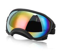 Acouto Dog Goggles Strong Impact Elastic Large Breed Dog Goggles Pet Sunglasses Red Eyeglass Feature Can Lenses GogglesLarge GogglesDog SunglassesDog Large (Black Frame with Red Lens)