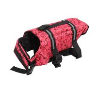 Acouto Dog Life Jacket Comfortable High Visibility High Flotation Pet Life Vest for Swimming and Boating Rose Red L Dog with Swimming Bu (L (Recommended Weight 5.5-11kg/12.1-24.3lb))