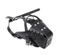 Acouto Dog Muzzle to Biting Breathable PU Leather Soft Covered Mouth Protector Guard with Strap for Large Dogs The Design Strap of Large Size MuzzleDog Mouth CoverDog Basket