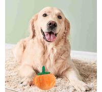 Acouto Dog Plush Toy Cute Pumpkin Shape Squeaky Bite Stuffed Dog Plush Toy for Teeth Grinding Relieve Boredom Resistant Material y ToyDog Squeaky ToyPet ToyStuffed