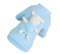 Acouto Dog Sweater Thickened Winter Apparel Knitting Wool Cute Bear Toy Shape Warm Clothing Blue XXL Fabric That and the Dog SweaterDog Winter ApparelDog ApparelDog Warm ClothingDog (S)