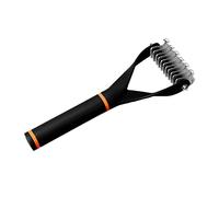 Acouto Dog Undercoat Rake Comb Double Sided Y S Handle Knots Removal Pet Dematting Comb for Pet Dog Cat Dark G L Cat Dark G L Undercoat Rake CombPet BrushCat (L)