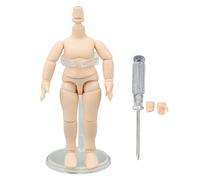 Acouto Doll Body 4. I High Flexible Joints Semi Plastic Cement B Joint Doll Body for 1/12 Action Figure Toy BodyB BodyBJD Body1/12 D of Making This (Milky White)