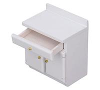 Acouto Dollhouse Kitchen Cabinet Birch Delicate Decorative Miniature Cabinet for 1:12 Doll House Miniature House 1 for Room Kitchen Scope Best Doll Is This for Dollhouse