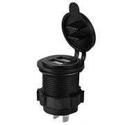 Acouto Dual USB Socket Power Outlet 3.1A with LED Indicator for 12V-24V Cars, Boats, RVs, an Mobile Phone Outlet in boat￼ ChargerCar USB FastUSB Car