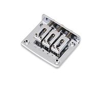 Acouto E Guitar Bridge in a Sustainable E Guitar Alloy with 3 Strings for Cigarettes, Adjustable and for Guitarists (Silver)