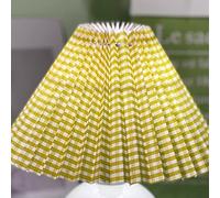 Acouto E27 Lampshade Dazzling Table Lamp Shade Fabric Bedroom Lampshade for Household OfficeFlower Edging to and with Workmanship Nordic Hurting Hands Need. LampshadeLamp (Yellow Plaid lampshade)