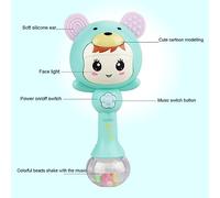 Acouto Educational Electronic Music Rattle Cute Cartoon Infant Shaking Hand Bells() Baby's Visual Gives Plastic Rattle ToysBaby Hand BellsMusical BellsMusic ToysShaking (Green)