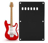 Acouto Electric Guitar Rear Cover Plate Back Panel Cover Plate SiX Hole Pickguard Tenacity Not Break Guitar PickguardGuitar PlateGuitar Back PlateElectric (Black)