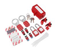 Acouto Electrical Circuit Breaker Lockout Tagout Kit Safty Padlock Loto Hasps Set for Industrial Lockout Tagout Kit Coal is Application