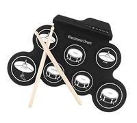 Acouto Electronic Set 7 Pads 5 Tunings 8 Demonstration Songs 3 Rhythms Portable USB Practice Pad Drum Pads Snare Ride Electronic SetRoll Up Practice PadRoll Up Drum7 Pad