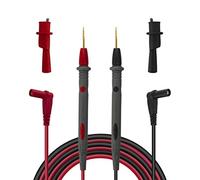 Acouto Electronic Test Leads Test Probes Multimeter Leads with Clips Gold Plated Super Tips Silicone Lines PT1008 20A 1000 V Copper & Wire & Plated Silicon Electronic (#1)