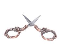 Acouto Embroidery Scissors Vintage Scissors Embroidery, Vintage Stainless Steel Shears with Blossom Design, 3.5in Vane/Wing for Sewing and Crafting (Rose Gold)