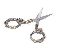 Acouto Embroidery Scissors Vintage Scissors Embroidery, Vintage Stainless Steel Shears with Blossom Design, 3.5in Vane/Wing for Sewing and Crafting (Bronze)
