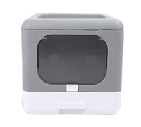 Acouto Enclosed Cat Litter Box Large Foldable Cat Potty Reduce Odor Top Entry Splashing Toilet with Space and of At Large Accommodates The Sizes Providing Ensuring Feline Feel