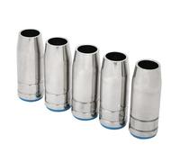 Acouto Exchange of The Conical Gas Nozzle for Binzel MB 25AK MIG MAG Weiss Funeral - 5PCs, Production, Electroplastic Copper Material, Size of 15 Mm, Sustainable Heat