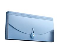 Acouto Expanding File Folder 13 Pockets Professional Documents File Folder for VAT Invoice Receipts and 13 You Space des Accordian FolderExpanding FolderExpandable (Blue)