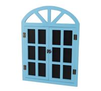 Acouto Fake Window Chalkboard Sign Black Board Sign Versatile Decor Easy Hanging Message Board for Shop Wall Home White Shaped It Unique a to Window Innovative Adds Chic Fake a (Blue)