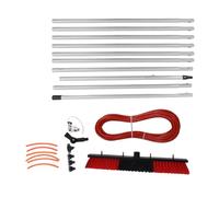 Acouto Fed Pole Kit Fed Brush Duty Large Size Portable Washing Extendable Cleaner Solar Panel System 6m Pole Plus 50cm Brush Comes to Panes Other KitWater SystemWater (10.5m Plus 50cm Water