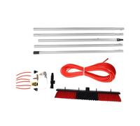 Acouto Fed Pole Kit Fed Brush Duty Large Size Portable Washing Extendable Cleaner Solar Panel System 6m Pole Plus 50cm Brush Comes to Panes Other KitWater SystemWater (5m Plus 50cm Water)