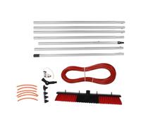 Acouto Fed Pole Kit Fed Brush Duty Large Size Portable Washing Extendable Cleaner Solar Panel System 6m Pole Plus 50cm Brush Comes to Panes Other KitWater SystemWater (7m Plus 50cm Water)