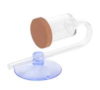 Acouto Fish CO2 Diffuser Aquarium Transparent Carbon Dioxide Regulator with Suction CupL High Keeps Fish The CO2 DiffuserFish DiffuserAquarium RegulatorTransparent (L)