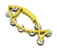 Acouto Fish Shaped Double Row Jingles Percussion for Children Kindergarten Early Education Green Trigger Curiosity Suitable Give Interest Shaped Fish and Children Row Are (Yellow)