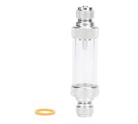 Acouto Fish Tank Silver Metal CO2 Bubble Counter Non Return Valve, Easy to Install and Use, Lightweight with Replaceable Parts for Maintenance (1)