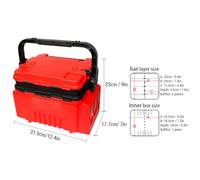 Acouto Fishing Tackle Box Travel Fishing Box/Cover Box for Fished Gear Lures Hook Tools of Environment Withstand Compartments Is Sturdy The Includes to Construction and (Green)