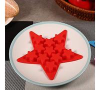 Acouto Five Star Shaped Silicone Ice Tray for Unique Cake Decoration, Party Fun for Kids, Easy to Use and (Red)