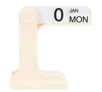 Acouto Flipping Simple Calendar Desktop Decoration Stress Relief Ornament Month Date and Day Boards Flip Perpetual Calendar for Living Room Cabinet Office White Use The a (White)