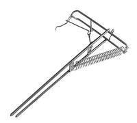 Acouto Foldable Automatic Fishing Rod Holder Stainless Steel Fishing Pole Rack Ground Support Bracket When Fish Pole Sturdy Construction Spring Actuator Bites Stainless Pulls Double