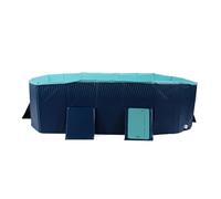 Acouto Foldable Pool Non Inflatable Thickened Portable Swimming Pool for Kids and Dogs, 2.1m/6.9ft PVC F G PoolPortable Foldable PoolFoldable Kids PoolFolding Play PoolFoldable Dog (1.85m/6.1ft)