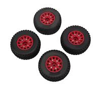Acouto For /10 RC Short Course Truck Tires For For SENTON For For Slash 12mm 14mm 17mm Hex RC Truck Tires Green The and Strong Abrasi Short Course TiresFor /10 (Red)