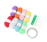 Acouto French Knitter Kit Translucent Spool Knitter 8 Cotton Threads Aluminum Wire Crochet Hook Set for Crafts and Easy Suitable Co French KitFrench SetYarn Knitting