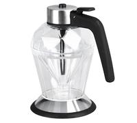 Acouto Glass Honey Dispenser with Stand Diamond Shape Syrup Dispenser Bottle with Dipper, Leak Proof Honey Jar for Pancakes, Tea, Coffee, Multipurpose Liquid Container for Kitchen,