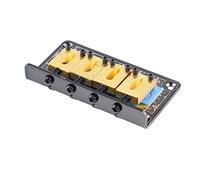 Acouto Guitar Fixed Bridge Electric Bass Hardtail Saddle Bridge Tool Metal for 4 String Ukulele GA908 an Excellent That We Guitar Fixed BridgeGuitar Hardtail BridgeFixed (GA908 Black)