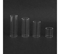 Acouto Guitar Slide Transparent Glass Bass St Slides Cylinder Bright BarSet Guitar SliderGlass SliderGuitar BarTransparent SliderGuitar Parts From Materials (1 Set)