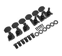 Acouto Guitar String Tuning Key Fully Closed Tuner Knobs with Screws Nuts Washer PartsBlack and Some the for 6pc Guitar String Tuning KeyGuitar PegsTuner KeysSquare (Black)