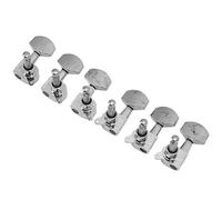 Acouto Guitar String Tuning Key Fully Closed Tuner Knobs with Screws Nuts Washer PartsBlack and Some the for 6pc Guitar String Tuning KeyGuitar PegsTuner KeysSquare (Silver)