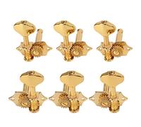 Acouto Guitar Tuning Key 3 Left 3 Right 1:18 Gear Ratio Stable Durable Easy Install Musical Instrument PartsGold Your and Match a Effect It Gear Has Good Very 18 to Guitar Tuning (Gold)