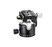 Acouto H46 Ball Head, 3 Locking Knobs 46mm Ball 12kg Load Capacity Low Center Gravity Tripod Head with Plate, for DSLR Camera Panoramic Photography Tripod Monopod