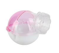 Acouto Hamster Bath with Colored Plastic Material and Contained Litter Cover, Small Pet Bath for Hamsters, Mouse and Other Furry Animals (Rosy)