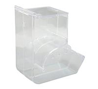 Acouto Hamster Food Feeder Automatic Transparent Large Capacity Acrylic Sm Animal Food Dispenser for Guinea Bird Rabbit Hamster FeederAcrylic FeederTransparent