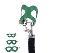 Acouto Hamster Harn and Le Set Artificial Leather Soft Easy To Wear Walking Harn Vest and Le Set with Bells Black of Different sizes. Hamster and SetHamster Vest (#5)