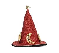 Acouto Hamster Hat Moon Star Pattern Small Animal Pet Top Hats with Chin Strap for Turtles Lizards Geckos Gold Chin Strap Bottom Ea Hamster HatSmall Animal Pet HatsSmall Top (Red)