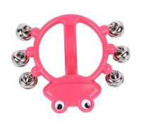 Acouto Hand Jingle Bell Rattle Jingle Bell Shaker Percussion Instruments Musical Rhythm Toy for Playing W211 Rose Red Hand More Rhy BellJingle BellRattle BellRattle (W209 Rose Red)